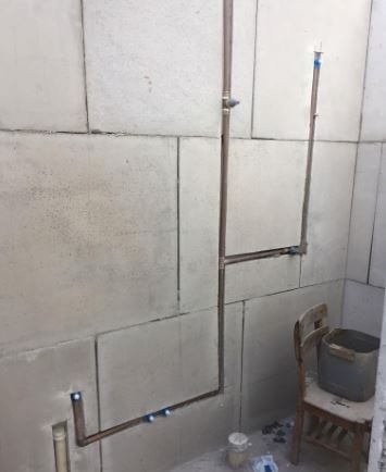 Instalações elétricas e hidráulicas nos blocos PAREFORTE